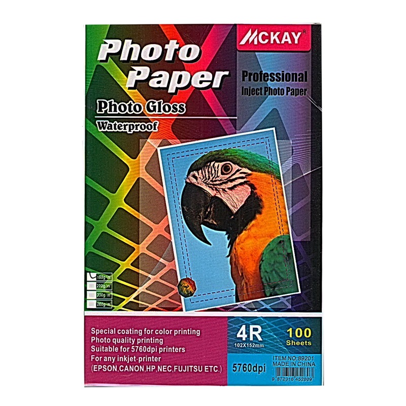 Фотопапір 10х15см 180гм. 100 арк. MCKAY глянцевий