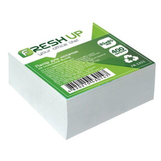 Блок д/нотаток 85х85х400л Fresh Up не клеєн., білий FR-1211