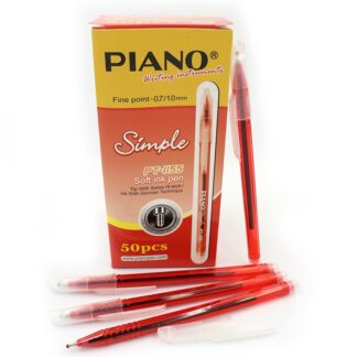 Ручка кулькова PIANO PT-1155 'Simple' червона