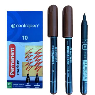 Маркер Permanent Centropen 2846 1мм круглий коричневий
