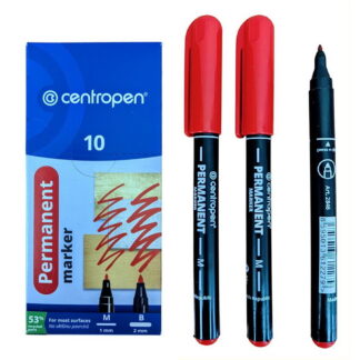 Маркер Permanent Centropen 2846 1мм круглий червоний