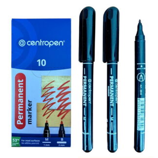 Маркер Permanent Centropen 2846 1мм круглий чорний