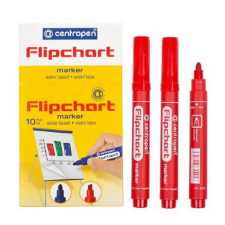 Маркер Flipchart Centropen 8550 круглий червоний