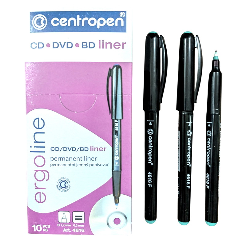 Маркер-лінер Centropen 4616 0,6мм ergoline зелений