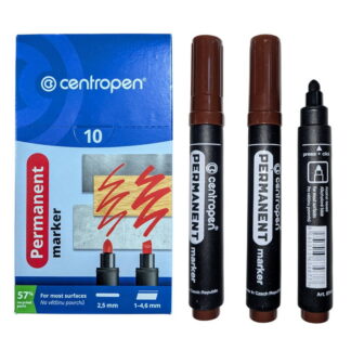 Маркер Permanent Centropen 8566 2,5 мм круглий коричневий