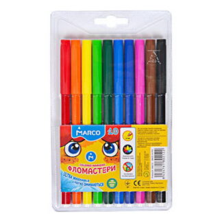 Фломастери 10кол. MARCO 1690-10СВ 'Super washable' ПВХ