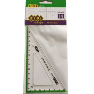 Косинець пластиковый 140 мм (90*60*30) ZB.5622-15, з салатовою смужкою