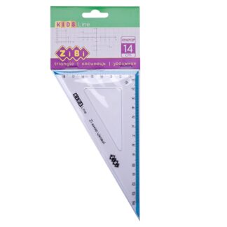 Косинець пластиковый 140 мм (90*60*30) ZB.5622-14, з блакитною смужкою