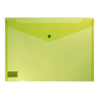 Папка-конверт на кнопці А4 BM.3926-15 прозора салатова