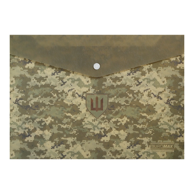 Папка-конверт на кнопці А4 MILITARY, BM.3943-04, зелений