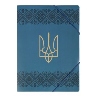 Папка на гумках, А4, BM.3972-68, UKRAINE DECOR, вишиванка синя