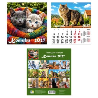 Календар 2027 Великий квадрат ВK-27.04 'Котики'