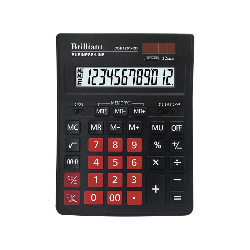 Калькулятор Brilliant CDB1201-RD (12 розрядів)