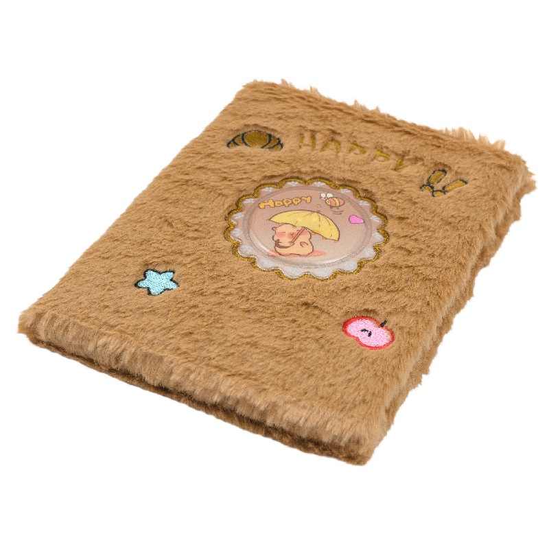 Блокнот CAPYBARA 14, плюшевий, А5, 80 арк., клітинка, ZB.700035