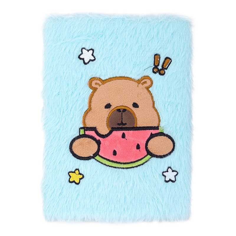 Блокнот CAPYBARA 12, плюшевий, А5, 80 арк., клітинка, ZB.700033