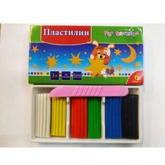 Пластилін 6кол.120гр 'Мир творчества' 0918-6