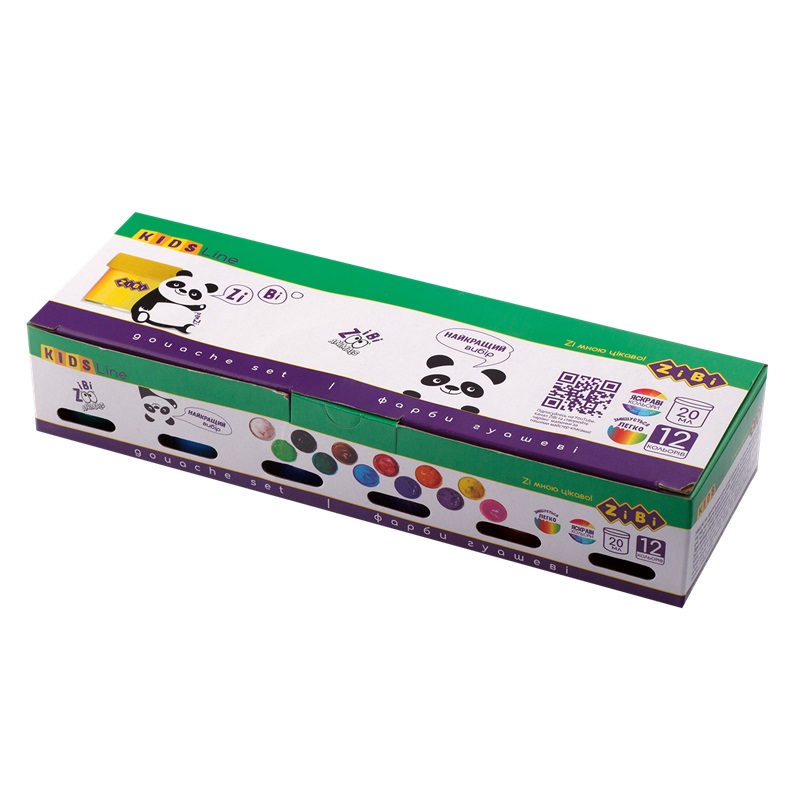Гуаш 12кол/20мл ZIBI KIDS Line ZB.6604