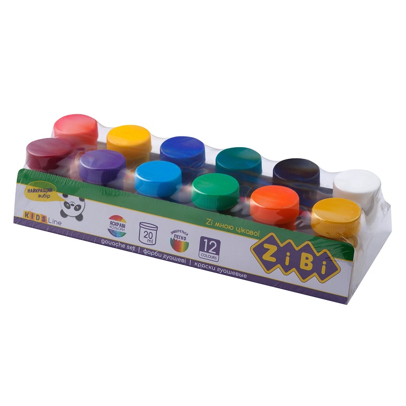 Гуаш 12кол/20мл ZIB KIDS Line ZB.6658