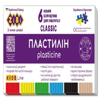 Пластилін 6кол.120гр ZB.6230 CLASSIC KIDS Line