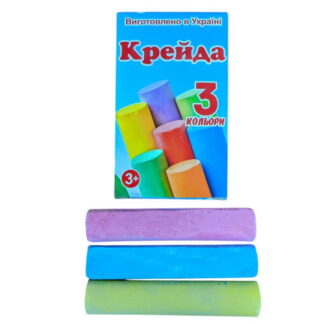 Крейда кольорова 3кол. кругла для асфальту Люкс Колор КРУ-3