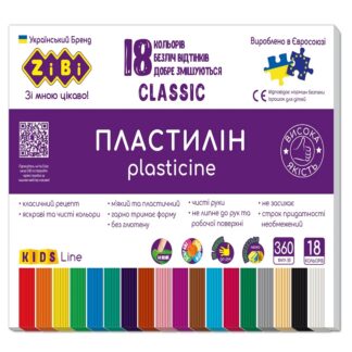 Пластилін 18кол.360гр.CLASSIC KIIDS Line ZB.6235