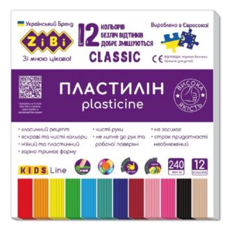 Пластилін 12кол. 240гр ZB.6233 CLASSIC KIDS Line