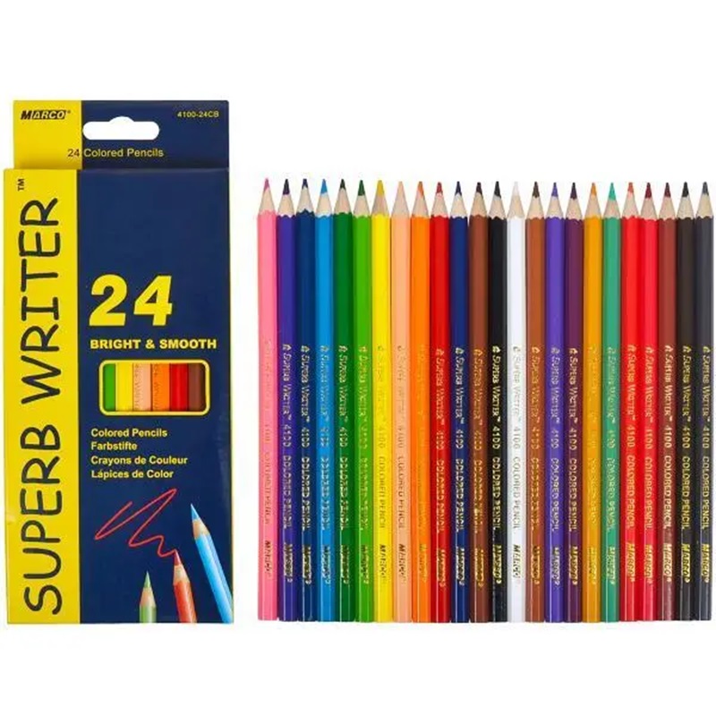 Олівці Marco 4100-24CB 24 кол. Superb Writer d=2.9mm