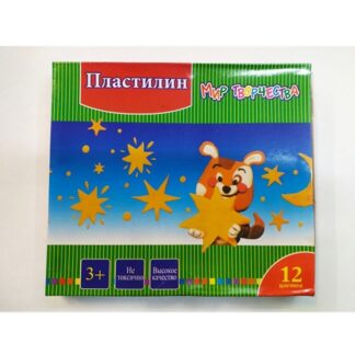 Пластилін 12кол. 240гр 'Мир творчества' 0918-12