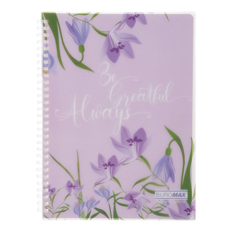 Зошит на пружині В-5 80# пластик. обкл. ARABESKI BM.2586-39 лаванда